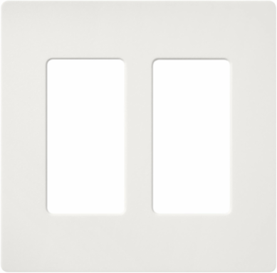 Claro Satin Decorative 2-Gang Wallplate, 4.69 x 4.75 Inch, Plastic
