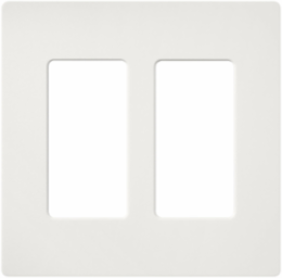 Claro Satin Decorative 2-Gang Wallplate, 4.69 x 4.75 Inch, Plastic