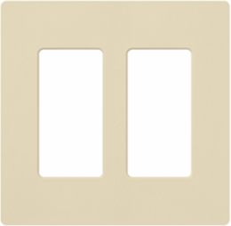 Claro Satin Wallplate 2-Gang, 4.69 x 4.75 Inch, Durable Plastic Construction