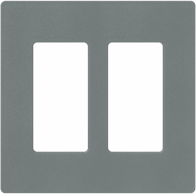 Claro Satin Finish 2-Gang Wallplate, 4.69 x 4.75 Inch, Plastic