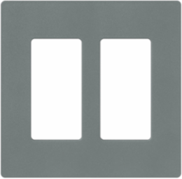 Claro Satin Finish 2-Gang Wallplate, 4.69 x 4.75 Inch, Plastic