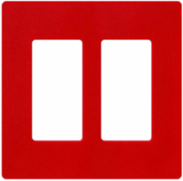 Satin Finish 2-Gang Wallplate, 4.69 x 4.75 Inch, Plastic