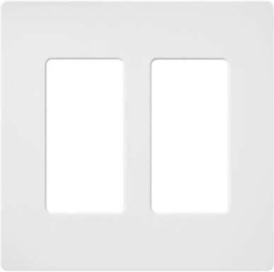 Satin 2-Gang Wallplate Snow, 4.69 x 4.75 Inch, Plastic Construction