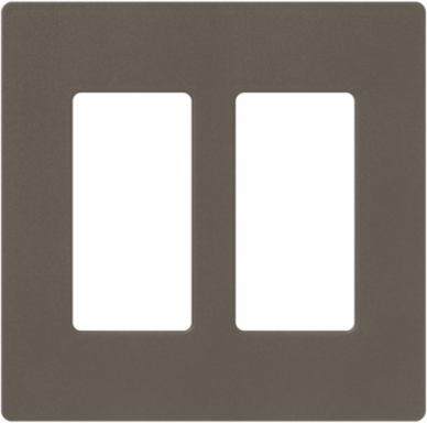 Claro Satin Finish 2-Gang Wallplate, 4.69 x 4.75 Inch Size, Plastic Material