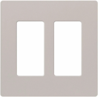 Claro Satin Taupe 2-Gang Wallplate, 4.69 x 4.75 Inch, Plastic