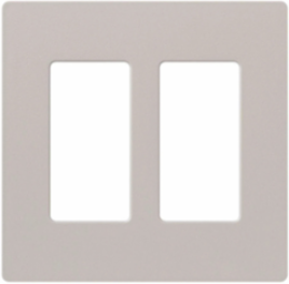Claro Satin Taupe 2-Gang Wallplate, 4.69 x 4.75 Inch, Plastic