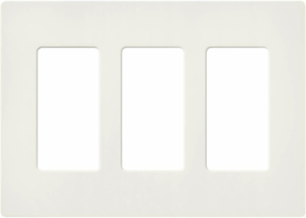 3-Gang Decorative Wallplate, Satin Finish, 4.69 x 6.56 Inch