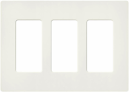 3-Gang Decorative Wallplate, Satin Finish, 4.69 x 6.56 Inch