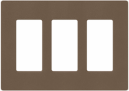 Claro Satin Finish 3-Gang Wallplate, 4.69 x 6.56 Inch, Plastic Construction