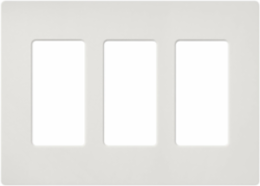 Claro Satin Wallplate 3-Gang, 4.69 x 6.56 Inch, Durable Plastic, Snap-On Installation