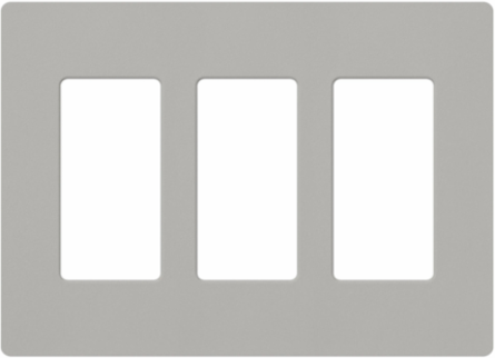 Claro Satin 3-Gang Wallplate, 4.69 x 6.56 Inch, Durable Plastic, Snap-On Installation