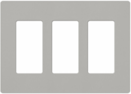 Claro Satin 3-Gang Wallplate, 4.69 x 6.56 Inch, Durable Plastic, Snap-On Installation