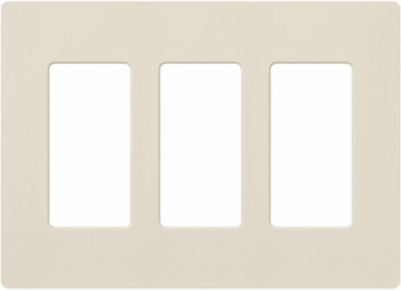 Claro Satin Finish 3-Gang Wallplate, 4.69 x 6.56 Inch, Durable Plastic