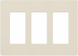 Claro Satin Finish 3-Gang Wallplate, 4.69 x 6.56 Inch, Durable Plastic