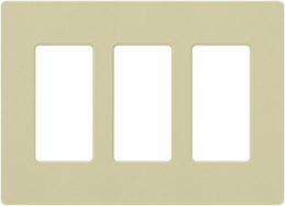 Satin Finish 3-Gang Wall Plate, 4.69 x 6.56 Inch, Plastic, Snap-On Installation