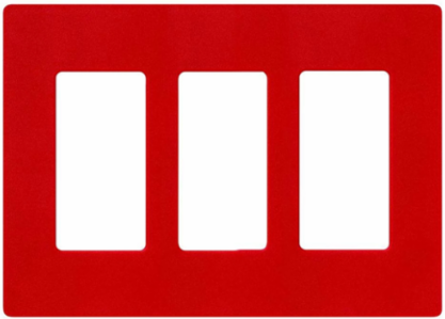 Claro Satin Wallplate 3-Gang, 4.69 x 6.56 Inch, Plastic Construction