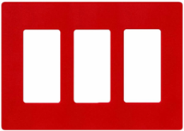 Claro Satin Wallplate 3-Gang, 4.69 x 6.56 Inch, Plastic Construction