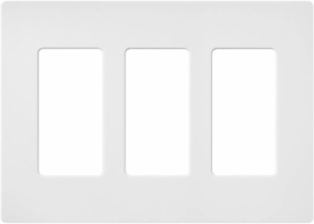 Satin Color 3-Gang Wallplate, Snow Finish, 4.69 x 6.56 Inch