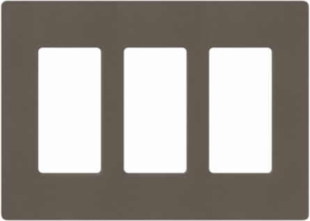 Satin Finish Decorative 3-Gang Wallplate, 4.69 x 6.56 Inch, Plastic Construction