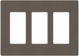Satin Finish Decorative 3-Gang Wallplate, 4.69 x 6.56 Inch, Plastic Construction