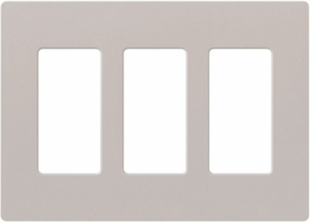 Claro 3-Gang Wallplate Taupe, Satin Finish, 4.69 x 6.56 Inch