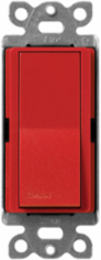Claro 15A 3-Way Paddle Switch, 4.69 x 2.94 Inch, Satin Finish, Signal Red