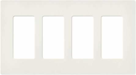 Claro 4-Gang Wallplate Biscuit, Satin Finish, 4.69 x 8.37 Inch