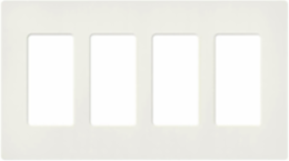 Claro 4-Gang Wallplate Biscuit, Satin Finish, 4.69 x 8.37 Inch