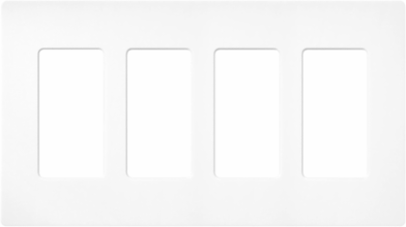 Claro Satin Finish 4-Gang Wallplate, 4.69 x 8.37 Inch, Plastic Construction
