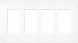 Claro Satin Finish 4-Gang Wallplate, 4.69 x 8.37 Inch, Plastic Construction