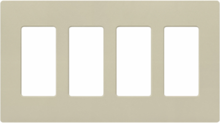 Claro Satin Wallplate 4-Gang, 4.69 x 8.37 Inch, Durable Plastic