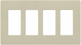 Claro Satin Wallplate 4-Gang, 4.69 x 8.37 Inch, Durable Plastic