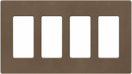 Claro 4-Gang Satin Wallplate, 4.69 x 8.37 Inch, Plastic Construction