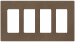 Claro 4-Gang Satin Wallplate, 4.69 x 8.37 Inch, Plastic Construction