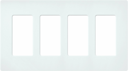 Claro 4-Gang Wallplate, Satin Finish, 4.69 x 8.37 Inch, Plastic
