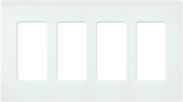 Claro 4-Gang Wallplate, Satin Finish, 4.69 x 8.37 Inch, Plastic