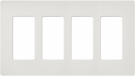 Claro 4-Gang Satin Wallplate, 4.69 x 8.37 Inch, Vertical Orientation