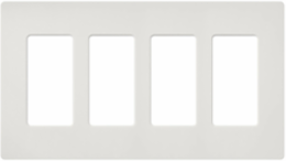 Claro 4-Gang Satin Wallplate, 4.69 x 8.37 Inch, Vertical Orientation