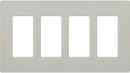 Claro Satin Wallplate 4-Gang 4.69 x 8.37 Inch Plastic, Mist Color