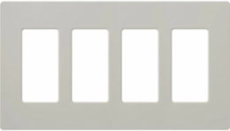 Claro Satin Wallplate 4-Gang 4.69 x 8.37 Inch Plastic, Mist Color