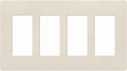 Claro Decorative 4-Gang Wall Plate, Satin Finish, Size 4.69 x 8.37 Inch