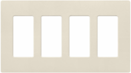 Claro Decorative 4-Gang Wall Plate, Satin Finish, Size 4.69 x 8.37 Inch
