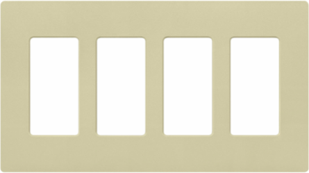 Claro Satin Finish 4-Gang Wallplate, 4.69 x 8.37 Inch, Plastic