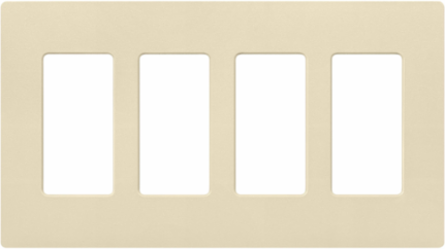 Satin Wallplate 4-Gang, 4.69 x 8.37 Inch, Durable Plastic Construction