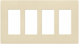 Satin Wallplate 4-Gang, 4.69 x 8.37 Inch, Durable Plastic Construction
