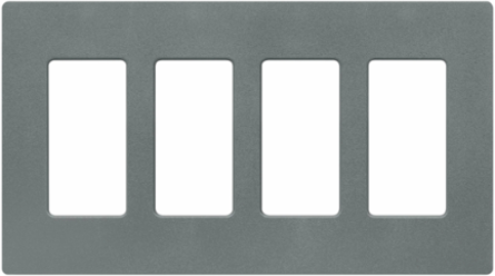 Claro Satin Wallplate 4-Gang 4.69 x 8.37 Inch Slate Plastic