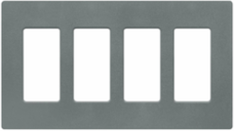 Claro Satin Wallplate 4-Gang 4.69 x 8.37 Inch Slate Plastic
