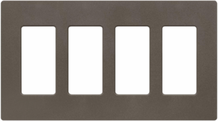 Claro Decorative 4-Gang Wallplate - Satin Finish, 4.69 x 8.37 Inch Size
