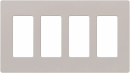 Claro Satin Finish 4-Gang Wallplate Taupe 4.69 Inch x 8.37 Inch