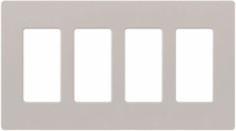 Claro Satin Finish 4-Gang Wallplate Taupe 4.69 Inch x 8.37 Inch